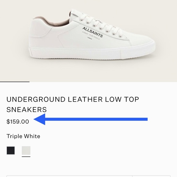 All Saints White Men's Sneakers - Picture 11 of 11